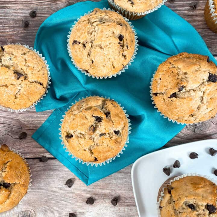 Jumbo Banana Chocolate Muffins - Cookaholic Wife